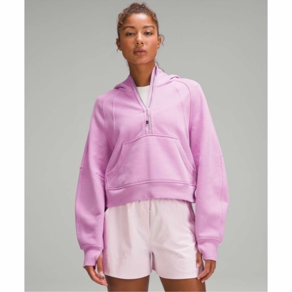 LULULEMON Scuba Oversized Half-Zip Hoodie In Dahlia Mauve